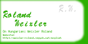 roland weixler business card